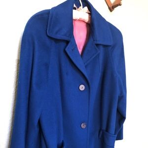 Alorna Made in USA Vintage Long Wool Blue Coat